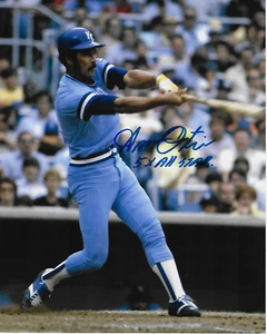 Amos Otis 8x10 Autographed Photograph with 5X All Star Inscrip and COA - Picture 1 of 1
