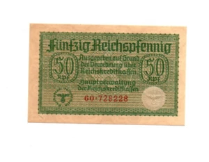BILLETE DE 50 REICHSPFENNIG SIN CIRCULAR DE TERRITORIOS OCUPADOS ALEMANES 1940 PICK-R135 - Imagen 1 de 2