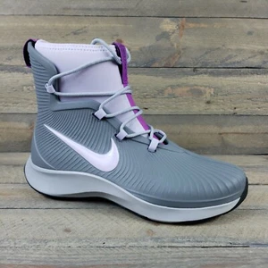 NEW Nike Binzie Waterproof Rain Boot Sneakers Youth 7 Women's  8.5 Grey Violet - Picture 1 of 10