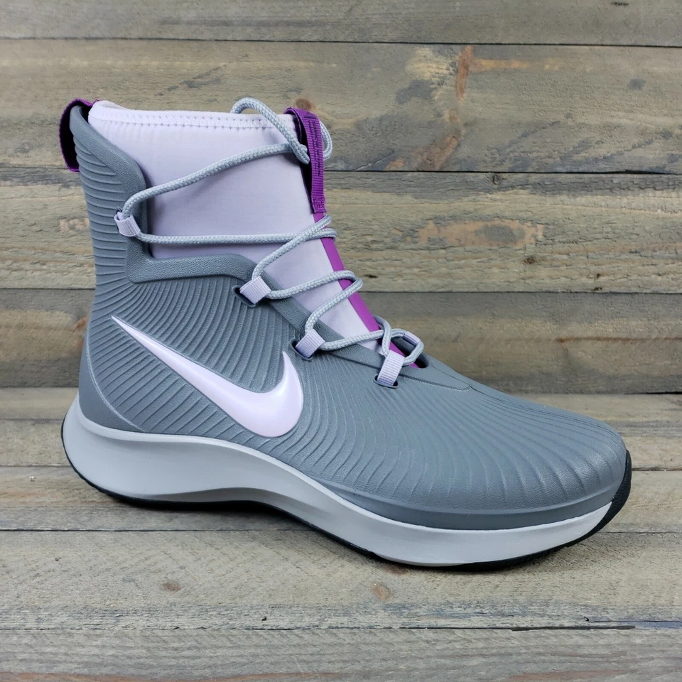 NEW Nike Binzie Waterproof Rain Boot Sneakers Youth 7 Women's  8.5 Grey Violet - Image 1 of 4