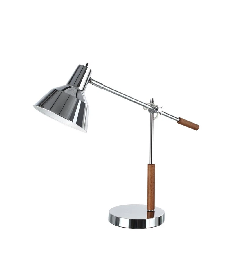 Aspen Creative 40042, Lámpara de Escritorio Moderna de Metal 24 1/2" de Alto, Acabado Cromo con... Foto 1 de 4