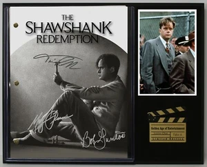 The Shawshank Redemption Reproduction Signed Movie Script Wood Plaque Display  - Picture 1 of 8
