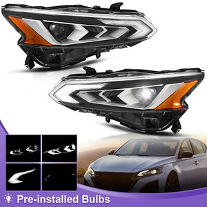 Pair Full LED Projector Headlights For 2019 2020 2021 2022 Nissan Altima L+R - Picture 1 of 10