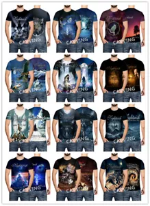 NIGHTWISH ROCK 3D Print Fashion Casual Short Sleeves T-shirts for Women/men - Picture 1 of 48
