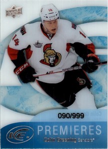 2011-12 Upper Deck Ice Senators Hockey Card #58 Colin Greening Rookie/999
