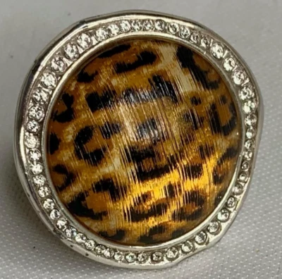 NWT Brighton Trinity Leopard Ring Swarovski Crystals Size 6 - Image 1 of 4