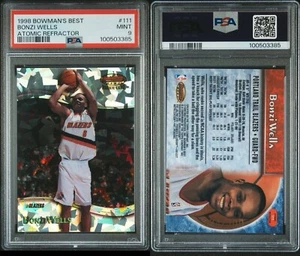 1998 Bowmans Best Bonzi Wells RC Rookie 74/100 ATOMIC Refractor PSA 9 #111 cc44 - Picture 1 of 1