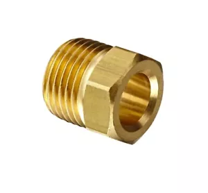 EATON 100X6, Inverted Flare Tube Nut, 3/8" Tube OD X 5/8"-18 Male Thread, Brass - Picture 1 of 1