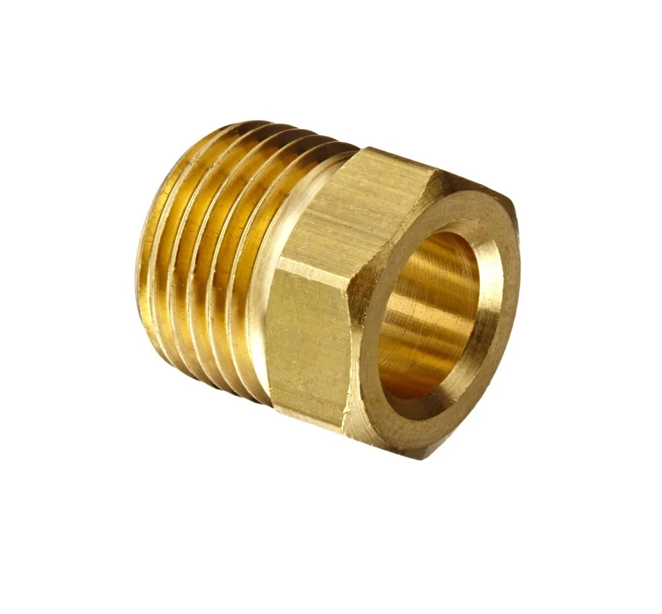 EATON 100X6, Inverted Flare Tube Nut,  3/8" Tube OD X 5/8"-18 Male Thread, Brass - Image 1 of 1