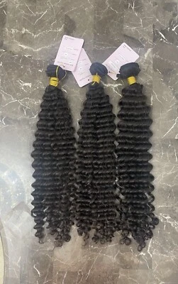 "Paquetes de 26,28,30"" rizados rizados, cabello humano virgen superior" Foto 1 de 4