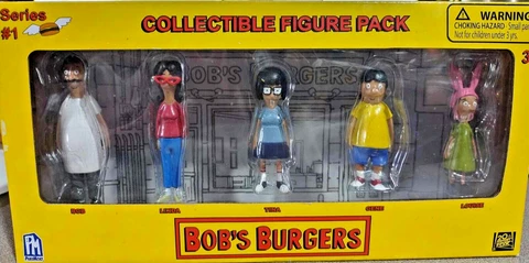 PhatMojo Bob's Burgers Series #1 Collectible 5 Figure Pack Bob Linda Tina Gene Cover