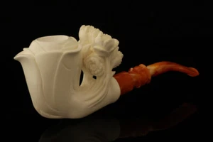 srv - Gartenblock Meerschaumpfeife geschnitzt von R. Karaca mit bestücktem Koffer 15160 - Bild 1 von 9