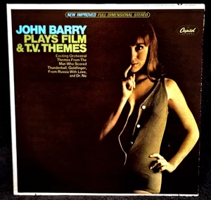 JOHN BARRY "PLAYS FILM & T.V. THEMES" (RARE CHEESECAKE VINYL / 1ST REL- 1966) - Picture 1 of 13