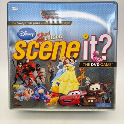 Disney Scene It DVD Game 2nd Edition Tin COMPLETE ScreenLife 2007 Movies Trivia - Image 1 of 4