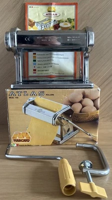 Marcato Atlas Pasta Maker Model 150 Hand Crank Machine Made Italy Vtg - Image 1 of 4