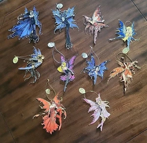 10 bonitos adornos de metal de hadas de Amy Brown ilusiones ediciones Bradford - Imagen 1 de 24