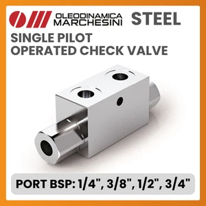 Hydraulisches einzeln vorgesteuertes Rückschlagventil, VBPSE L 4 VIE 1/4", 3/8", 1/2" BSP - Bild 1 von 3