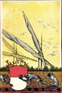 Wappen Künstler Ak Turrian, Lutry Kanton Waadt, Affen, Kelch - 10575490 - Picture 1 of 2