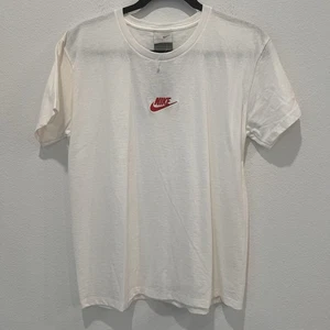 NWT Vintage Nike Shirt Women's Sz L Round Neck White Swoosh Logo  Circa 2002 - Picture 1 of 7
