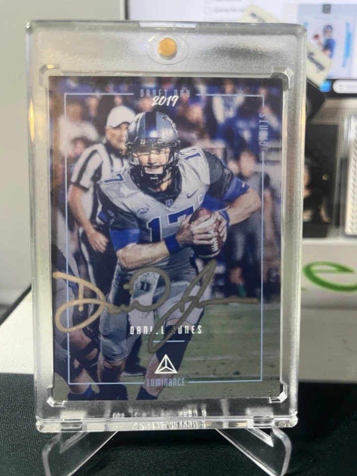 2019 Daniel Jones Luminance Draft Day Autograph Silver Ink - Image 1 of 4