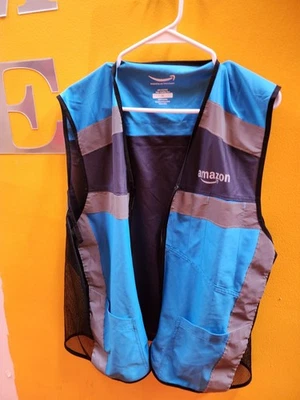 Amazon Luly Yang Safety Driver Vest XL Reflective Uniform Blue Vest - Image 1 of 3