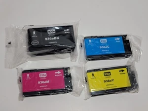 936 Tinte M,Y,C,BLK Patronen für HP 936e OfficeJet Pro 9110b 9120b 9135e 9730e - Bild 1 von 6