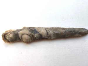 Uraltes seltenstes neolithisches Steinmesser Speer Dolch Klinge Urzeitwerkzeug Waffe - Bild 1 von 9