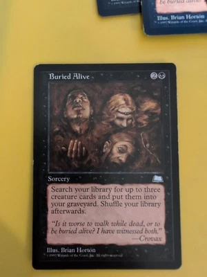 Buried Alive. Sorcery  Old Vintage. Weatherlight  Magic the Gathering Card. - Image 1 of 4