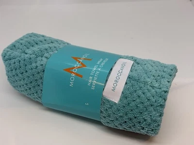 MoroccanOil Microfiber Hair Towel Wrap Aqua Blue Green - Image 1 of 4