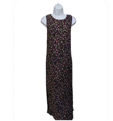 Maxi Vestido Studio Ease Años 90 Y2K Rayón Sin Mangas Floral Para Mujer 10P De Colección #8700 Foto 1 de 4