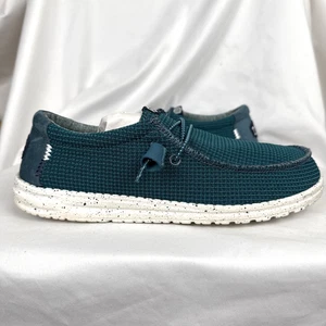 Zapatos informales ligeros Hey Dude Wally deportivos de malla verde azulado para hombre talla 9 EU 42 - Imagen 1 de 13