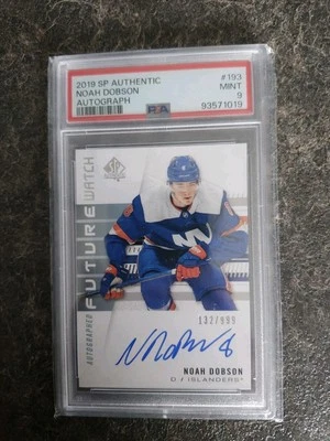 2019-20 SP Authentic Future Watch Rookie Auto PSA 9 132/999 Noah Dobson 193 - Image 1 of 2