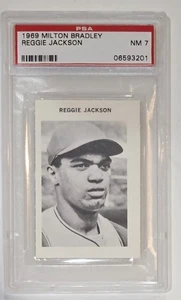 1969 Milton Bradley REGGIE JACKSON PSA 7 Near Mint Oakland A's Athletics HOFer  - Picture 1 of 2