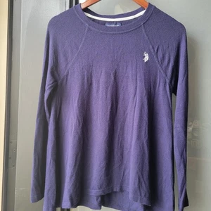 U.S. Polo Assn. Superior Quality Pullover Cardigan  Dark Blue XS Crew Neck Woman - Picture 1 of 10