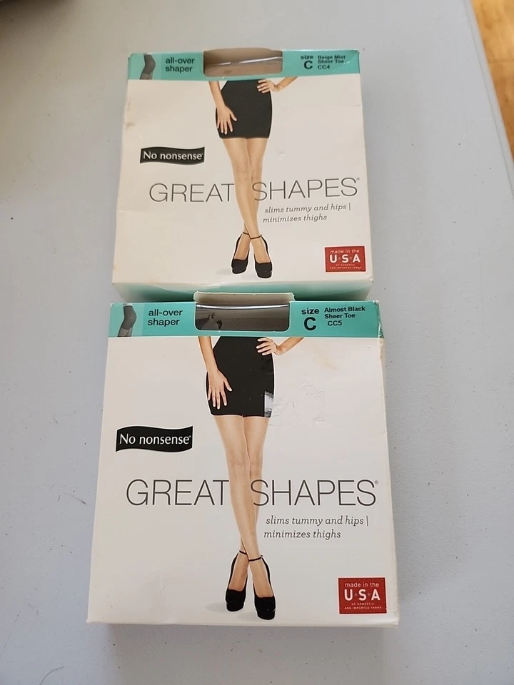 2 No Nonsense Great Shape All-over Shaper ALMOST BLACK BEIGE MIST Size C  - Image 1 of 3