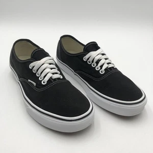 Vans Auténticos Zapatos de Skate de Lona Negra Parte Superior Baja para Hombre Talla 9 Mujer’s 10.5 508731 - Imagen 1 de 11