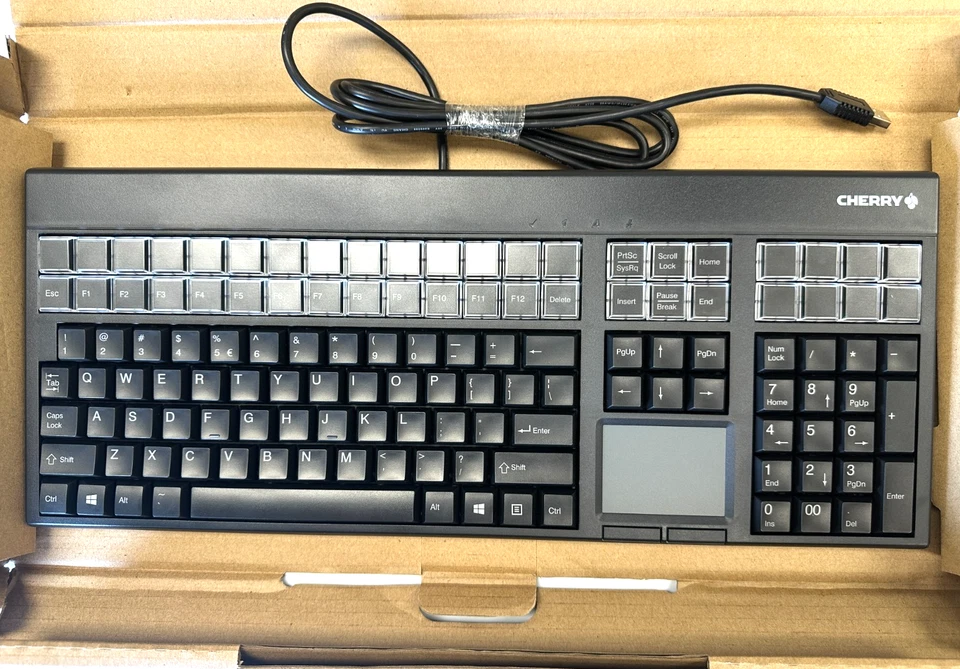 Brand New Cherry G86-71401EUADAA LPOS Wired Programable Keyboard with Touchpad - Image 1 of 4