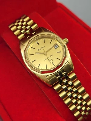 SWISS [N.MINT] Bulova Marine Star 24mm Women 92G25 Date Quartz Analog Watch 6.8" - Image 1 of 4