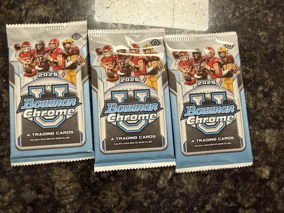 2025 Bowman University Chrome Football Hobby 12 Box Case