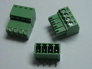 12 pcs Screw Terminal Block Connector 3.81mm Angle 4pin Green Pluggable Type New - Picture 1 of 5