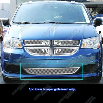 For 2011-2020 Dodge Grand Caravan Bumper Stainless Chrome Mesh Grille Insert - Image 1 of 3