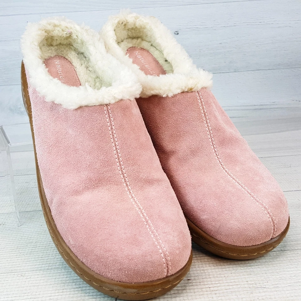 Zapatos Zueco Naturalizer Sin Cordones 10M Rosa Gamuza Cuero Forrado de Vellón #S63 154N52 Foto 1 de 4