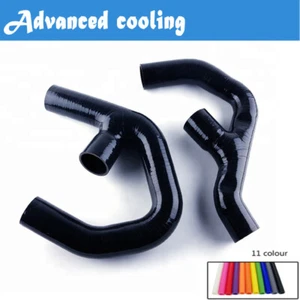 Black FOR AUDI A3 VW GOLF MK5 MK6 GTI FSI JETTA 2.0T Silicone 4-PLY Hose - Picture 1 of 8
