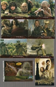 LORD OF THE RINGS TWO TOWERS UPDATE TOPPS 2003 COMPLETE 72 BASE CARD SET W/ WRAP