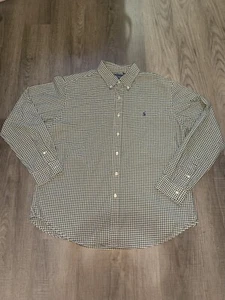Polo Ralph Lauren Button Down Custom Fit Hemd Grün Oxford XL Kariert Herren’s - Bild 1 von 5