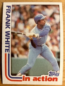 1982 Topps Frank White In Action Baseball Card #646 Royals EXMT