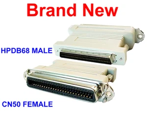 Adaptador Centronics 50 hembra SCSI-1 a medio paso DB68 macho SCSI-3 CN50F-HPDB68M - Imagen 1 de 1