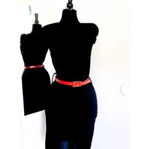 Vintage Y2K Chesley Knit Sleeveless Cowlneck Black Midi Kneelength Dress Medium - Picture 1 of 9