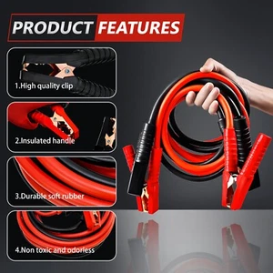 Auto Jumper Cables 0 Gauge 3000AMP 20Ft , Automotive Booster Cables for Car Van - Picture 1 of 7