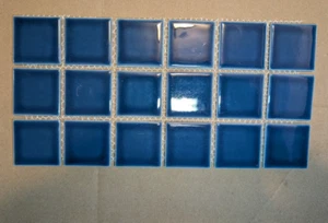 HM-240 2x2 Navy Blue Swimming Pool Tile 6"x12" Sheet - Picture 1 of 1